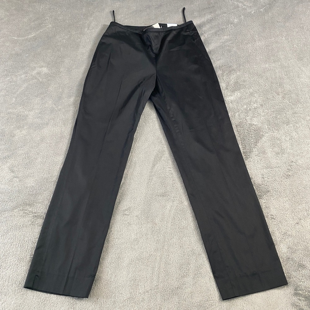 J.McLaughlin Black Ankle Length Cotton Blend Pants Womens 0 Office Career New